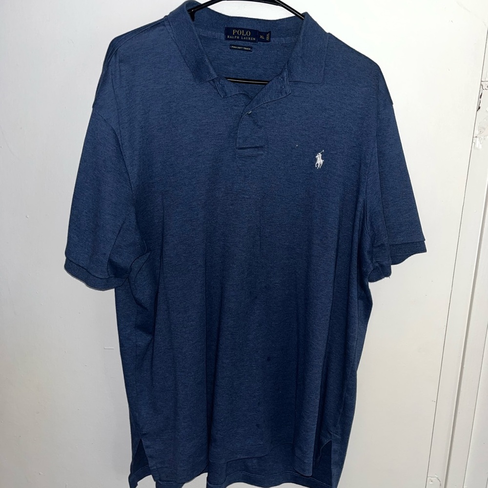 Polo by Ralph Lauren Classic Blue Polo Shirt with Embroidered Logo